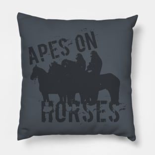 Apes on tee-Horses Pillow