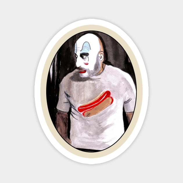 Come On Down To Captain Spaulding's Museum Of Monsters And Mad-Men Magnet by zombierust