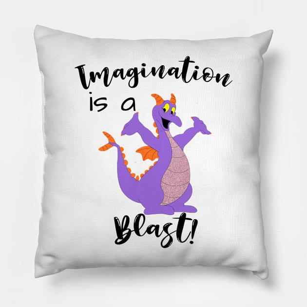 Imagination is a Blast! Pillow by Wenby-Weaselbee