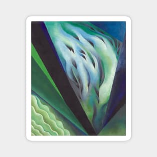 High Resolution Blue and Green Music by Georgia O'Keeffe Magnet