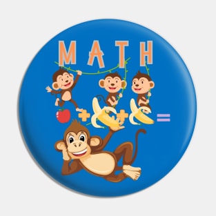 Math Monkeys Pin