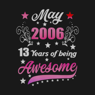 Born in May 2006 14th Birthday Gifts 14 Years Old T-Shirt