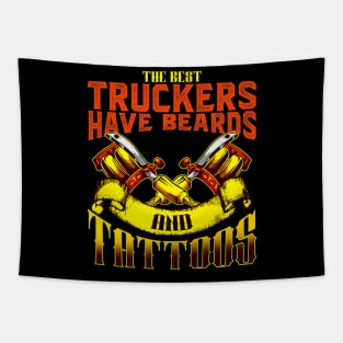 Trucker Have Tattoos Beards Tapestry