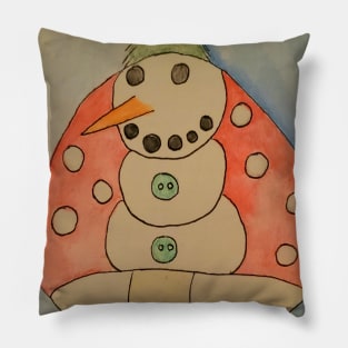 Amanita Snowman Pillow