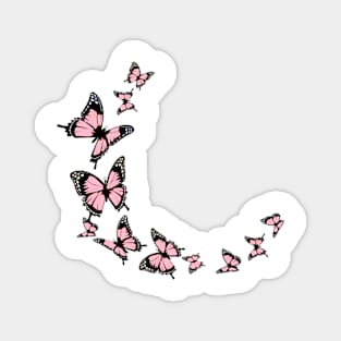 Pink butterflies Magnet