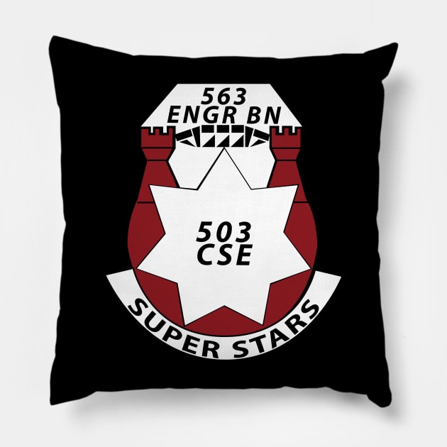 563rd Engineer Battalion - DUI wo Txt X 300 Pillow by twix123844