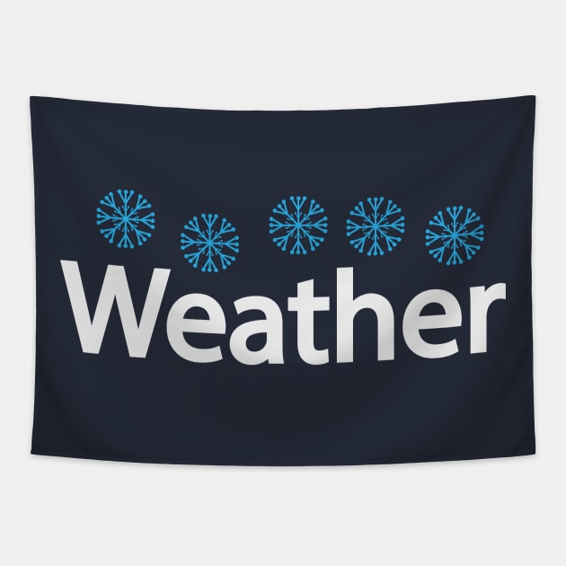 Cold weather artistic typography design Tapestry by CRE4T1V1TY