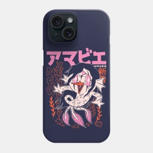 Vintage Amabie Yokai Illustration // Retro Japanese Folklore Phone Case