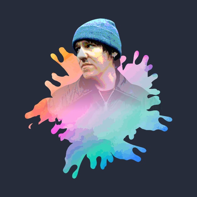 ELLIOT SMITH WITH SPLASH COLOR PAINTING by MufaArtsDesigns