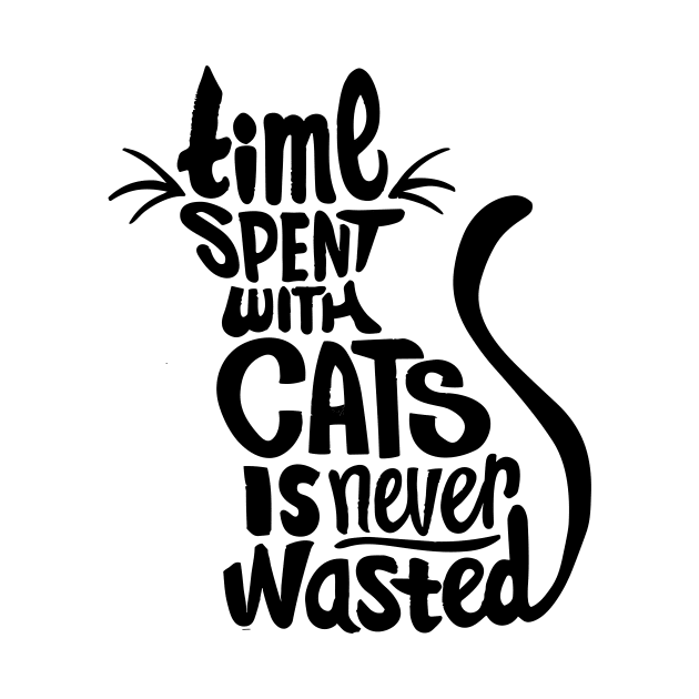 time spent with cats is never wasted cat lover quote by styleandlife