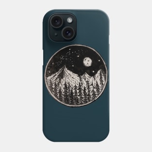 Moonlight on the Mountains Phone Case