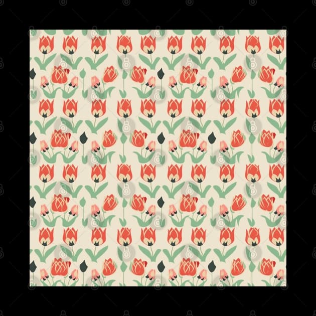 Tulips Flower Seamless Pattern V3 by Family journey with God