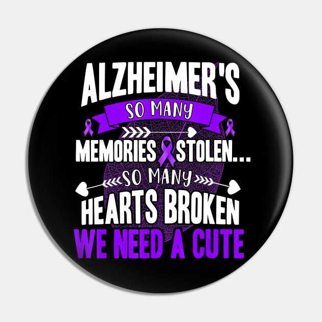 SO MANY MEMORIES STOLEN LEAVES ALZHEIMER AWARENESS Gift Pin by thuylinh8