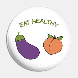 Eggplant and Peach Pin