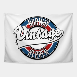 Bergen Norway vintage logo Tapestry