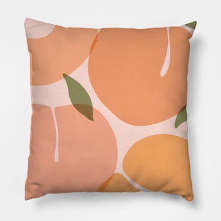 Cute Peaches Pattern Peach Pastel Pillow