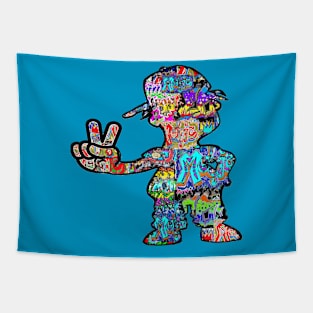 Graffiti Cartoon Peace Art Tapestry