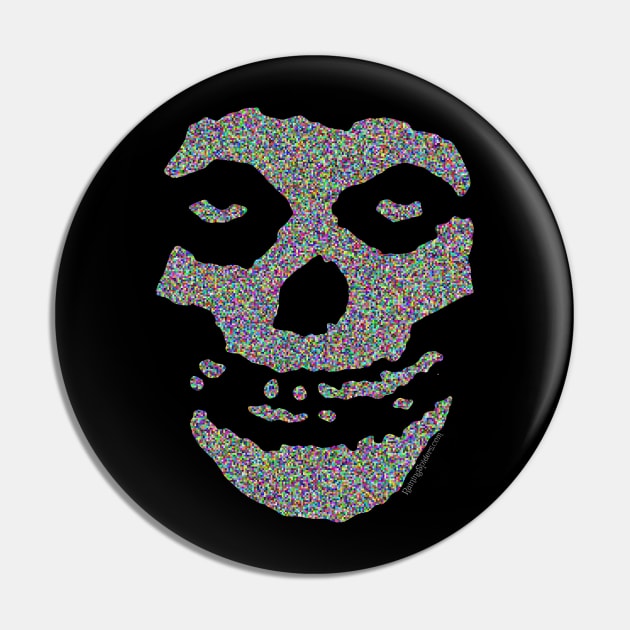 The Crimson Ghost Skull - Static Pin by RainingSpiders