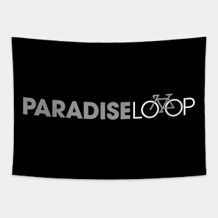 Paradise Loop grey with bike Tapestry