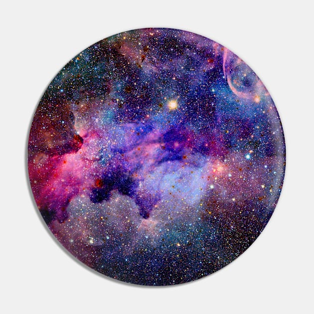 Colorful Glitter Galaxy Sky Pin by NewburyBoutique