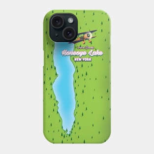 Honeoye Lake New York map Phone Case