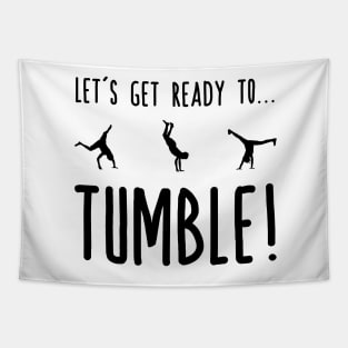 Let's Get Ready To Tumble - Gymnastics Flips Silhouettes Tapestry