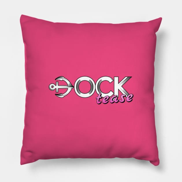 Dock Tease Pillow by sketchfiles