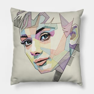 beautiful audrey hepburn Pillow