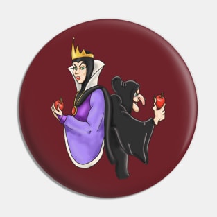 Two sides of the Queen- no background Pin