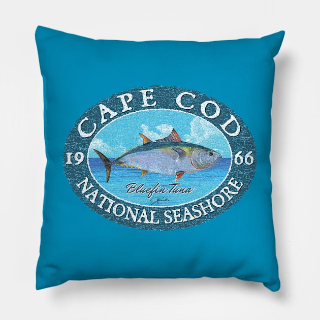 Cape Cod National Seashore, Massachusetts, Bluefin Tuna Pillow by jcombs