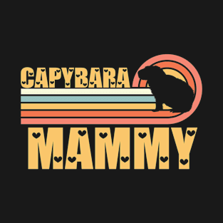 Vintage Retro Sunset Capybara Mammy T-Shirt