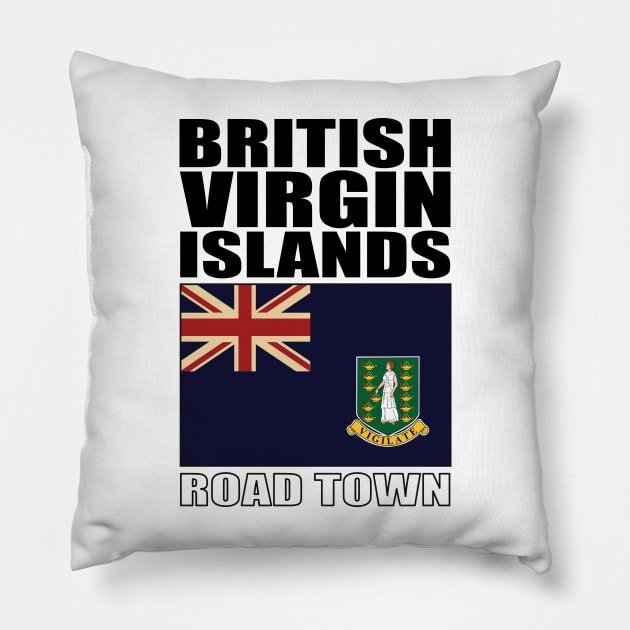 Flag of British Virgin Islands Pillow by KewaleeTee