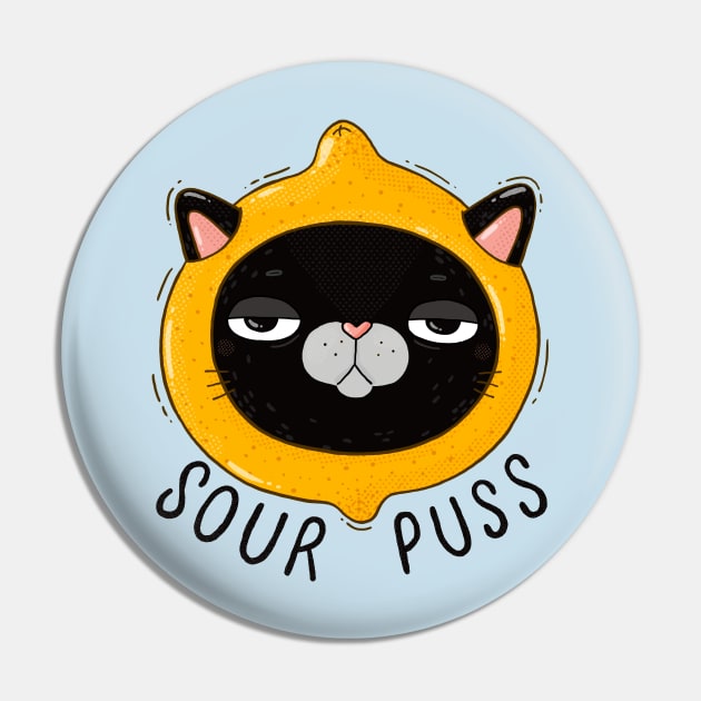 Sour Puss Pin by Tania Tania