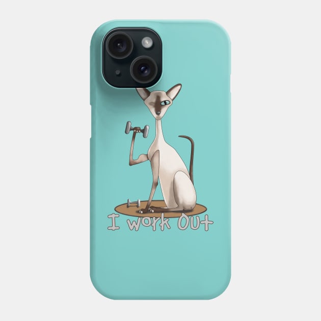 The Gym Cat Phone Case by LumpyLintbunny