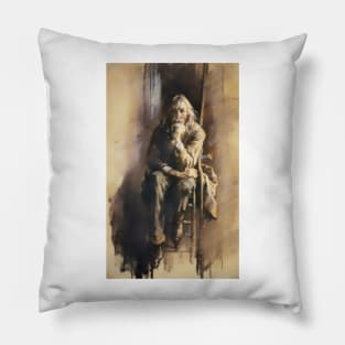 Old Man In Contemplation Pillow
