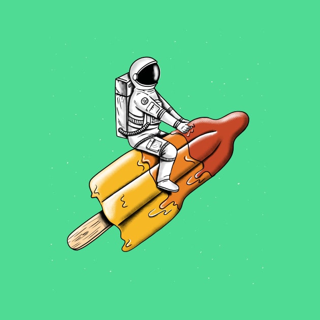 astronaut rocket by coffeeman