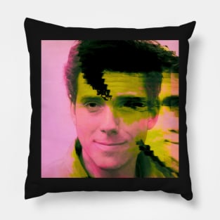 TAKING OFF Glitch Art Abstract Corruption Pillow