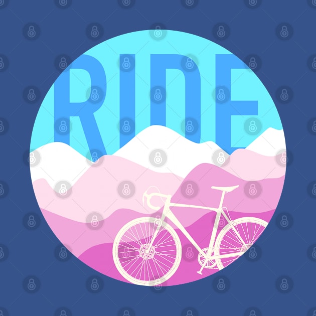 Ride - Cyclocross Bicycle Retro Colors by TheWanderingFools