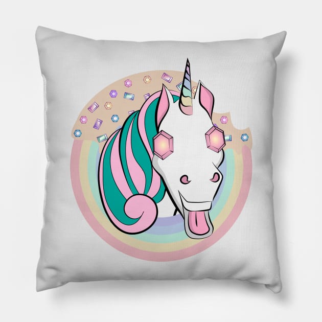 Glamour Unicorn Pillow by v.caia