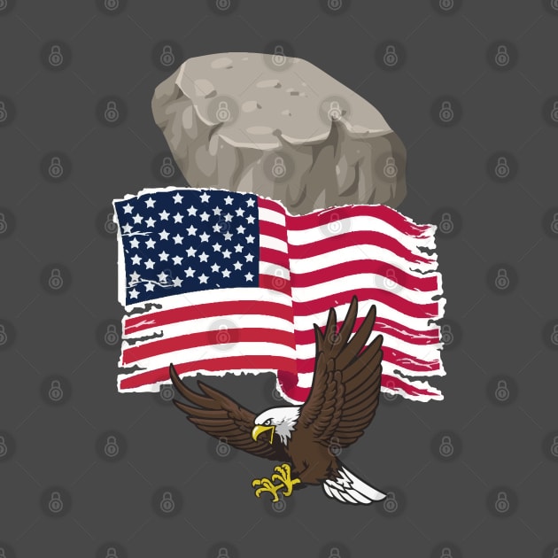 Rock Flag Eagle by FabsByFoster