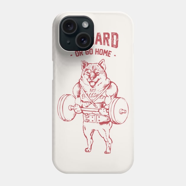 Go Hard or Go Home Shiba Inu Phone Case by huebucket