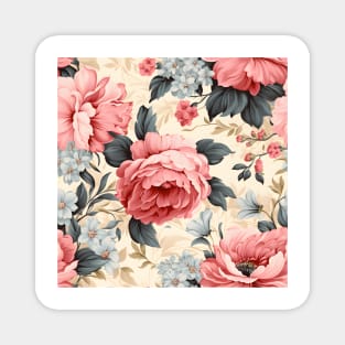 Shabby Chic Flowers Pattern 14 Magnet