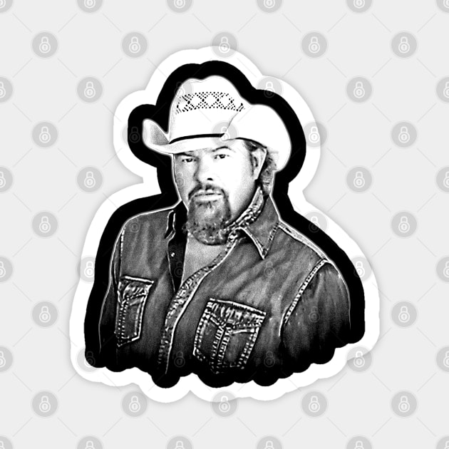 toby keith black and white art Magnet by jerrysanji