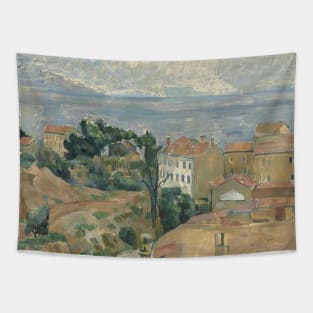 View of Estaque by Paul Cezanne Tapestry