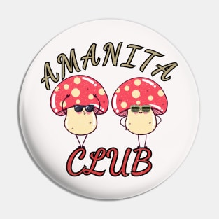 Amanita Club, Amanita Muscaria, Fly Agaric, Natural Healing, Vintage, Distressed Pin