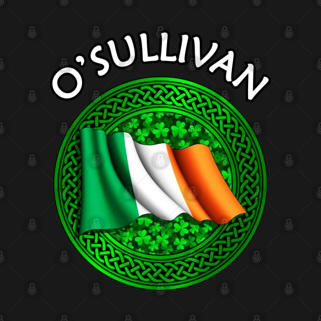 Irish Flag Shamrock Celtic Knot - O'Sullivan by Taylor'd Designs