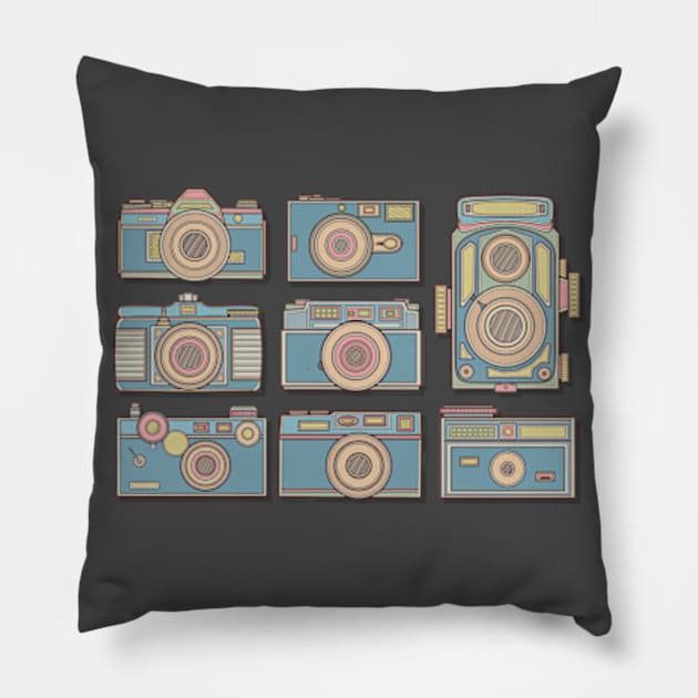 Blue Classic Camera Pillow by milhad