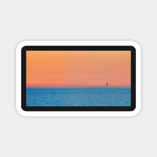 Abstract sunset with a lighthouse Magnet