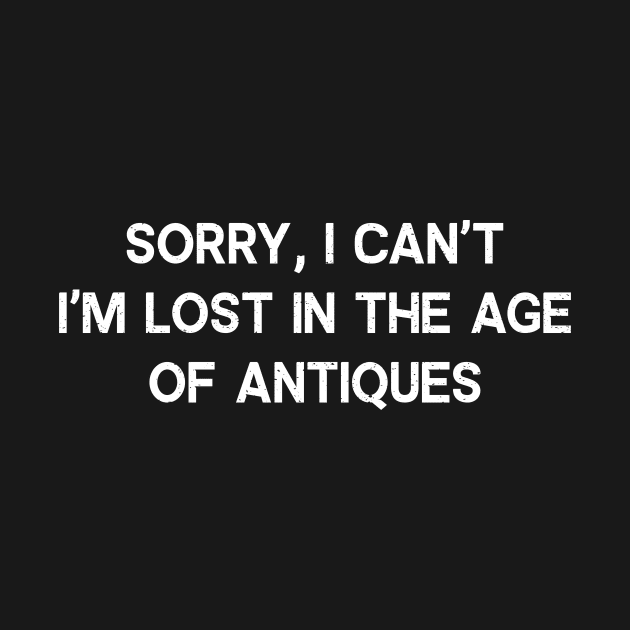 Sorry, I Can't. I'm Lost in the Age of Antiques by trendynoize