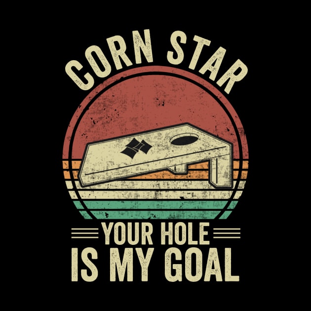 Corn Star Funny Cornhole Player by Visual Vibes